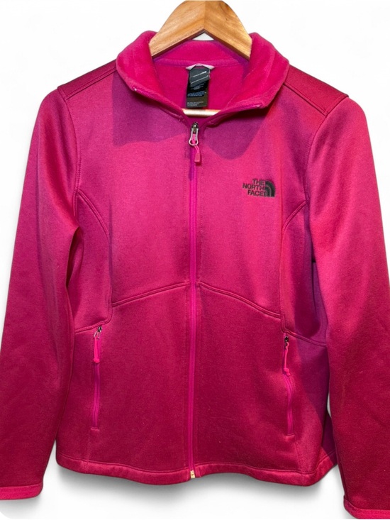 The North Face Jackets & Blazers - North Face Fuzzy Fuchsia Pink Fleece Travel Outdoor Jacket Full Zip Womens Large